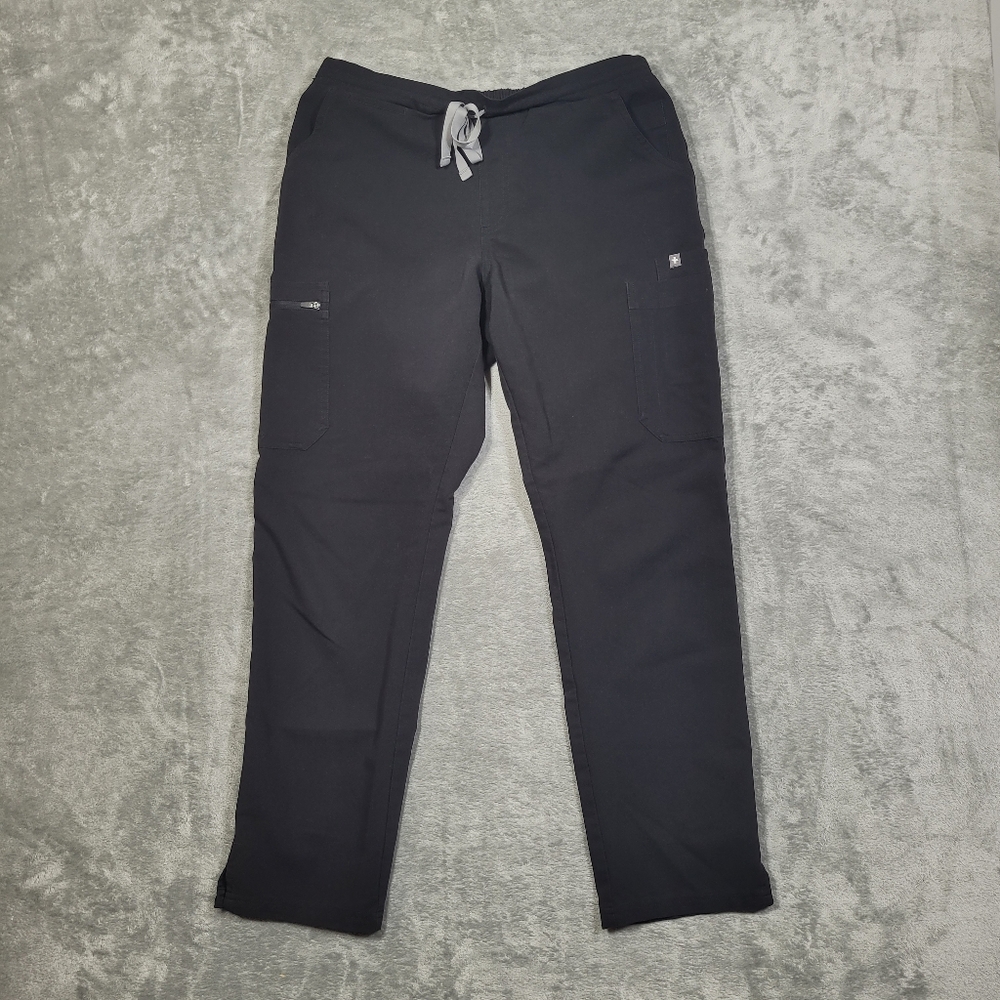 Figs Scrubs Pants Womens Size Medium Black Technical Collection